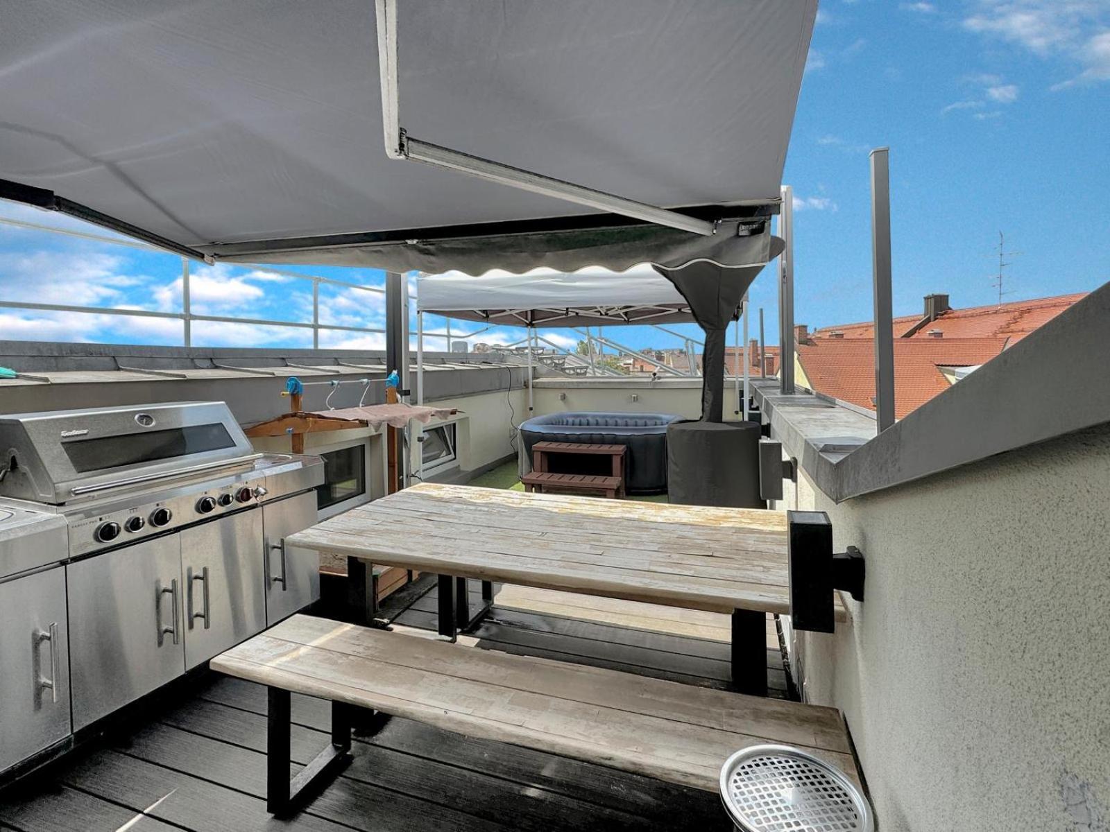 6 Zimmer Maisonette-Penthouse Pool Dachterrasse Luxus Мюнхен Екстериор снимка
