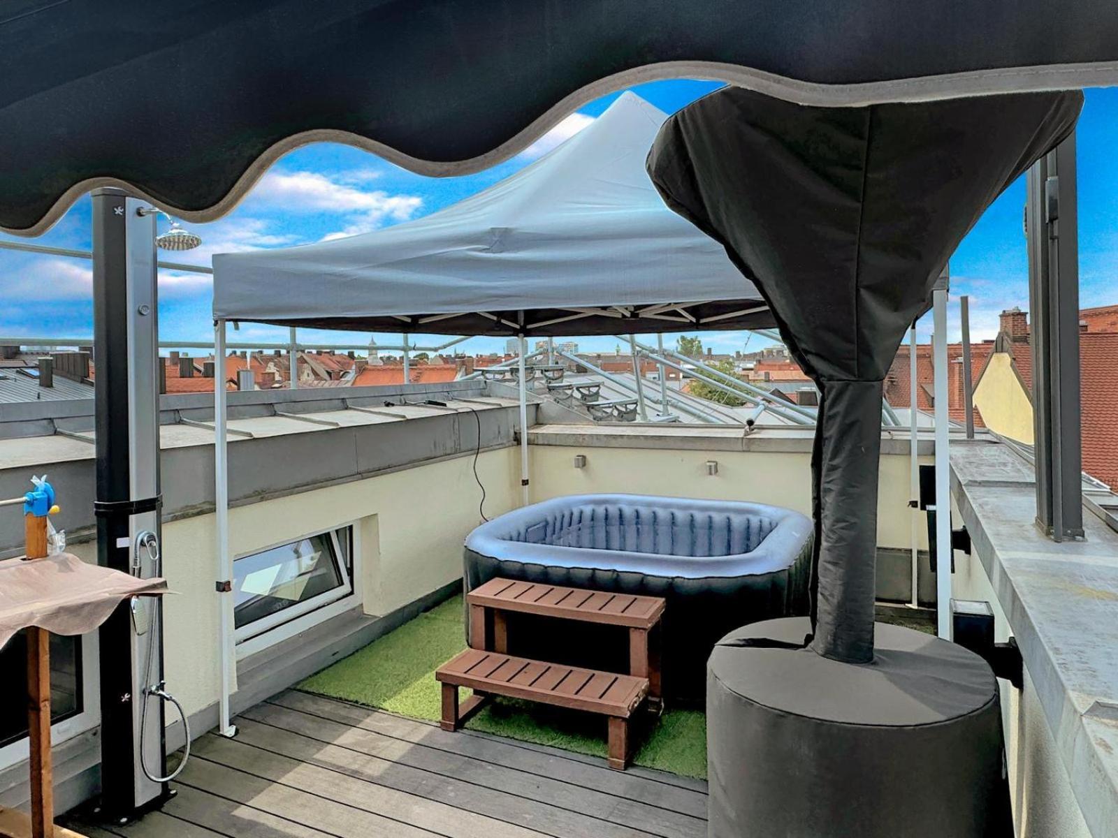 6 Zimmer Maisonette-Penthouse Pool Dachterrasse Luxus Мюнхен Екстериор снимка